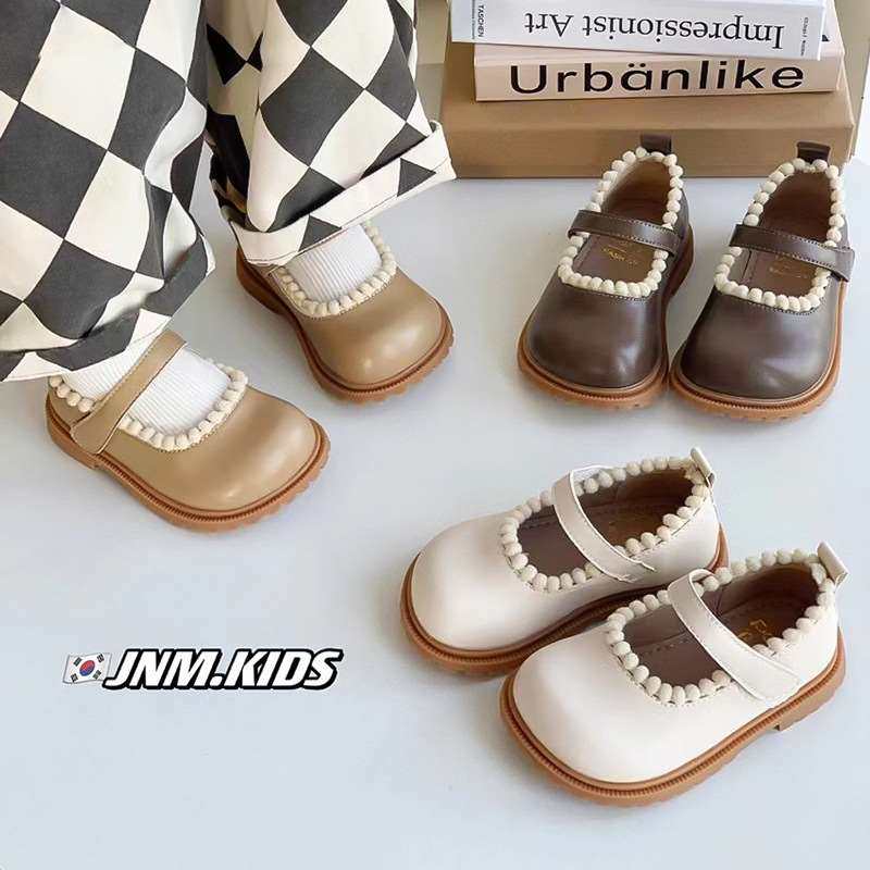 韩版女童皮鞋春季儿童软底单鞋可爱百搭魔术贴宝宝公主鞋上学橡胶