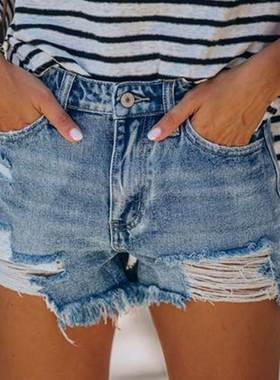 Women Casual Summer Stretchy Denim pants ladies Jean Shorts