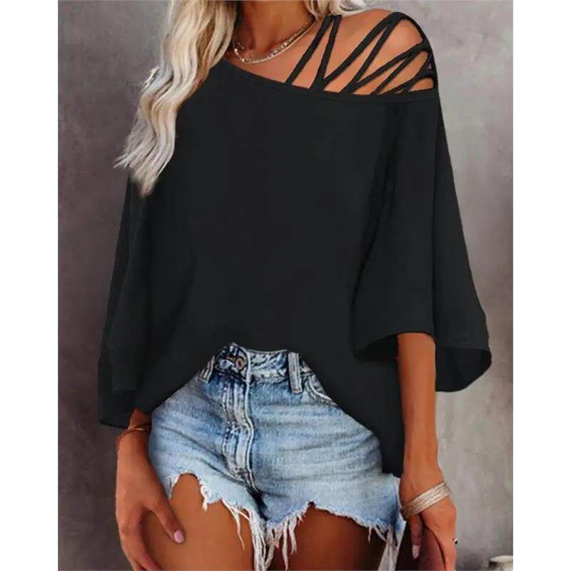 Offshouldertrapwme纯色