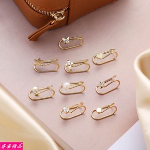 European American U- non-pierced ear bone clips earrings set