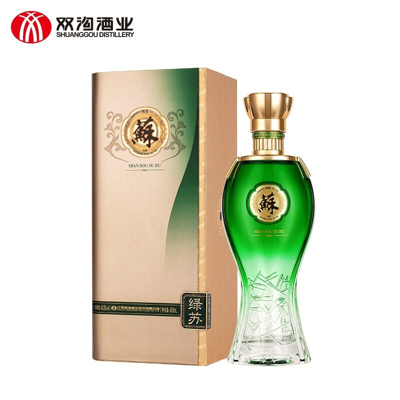 双沟绿苏40.8度480ml单瓶浓香型白酒高端宴请送礼
