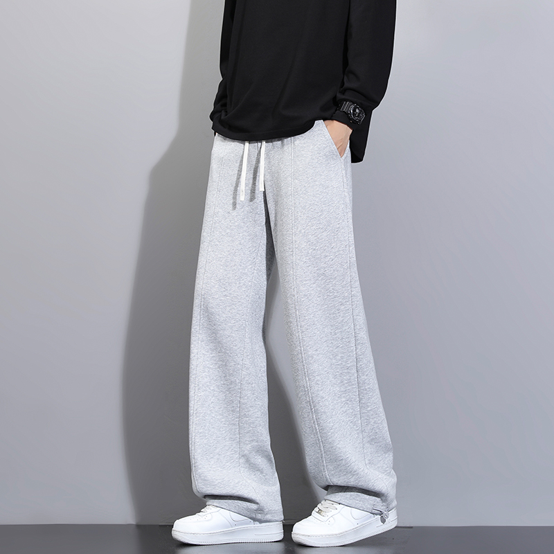 STA潮牌卫裤阔腿运动百搭长裤男