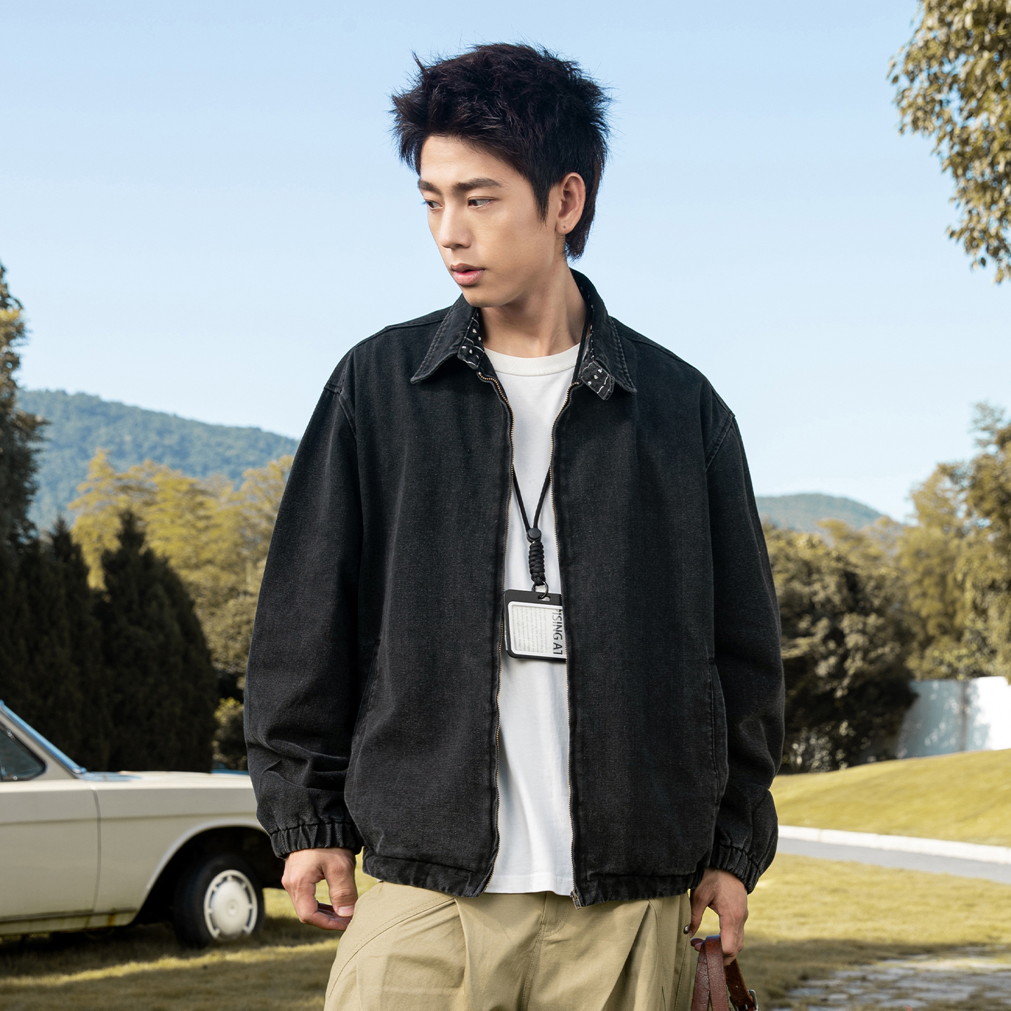 STA牛仔外套高街百搭翻领夹克潮