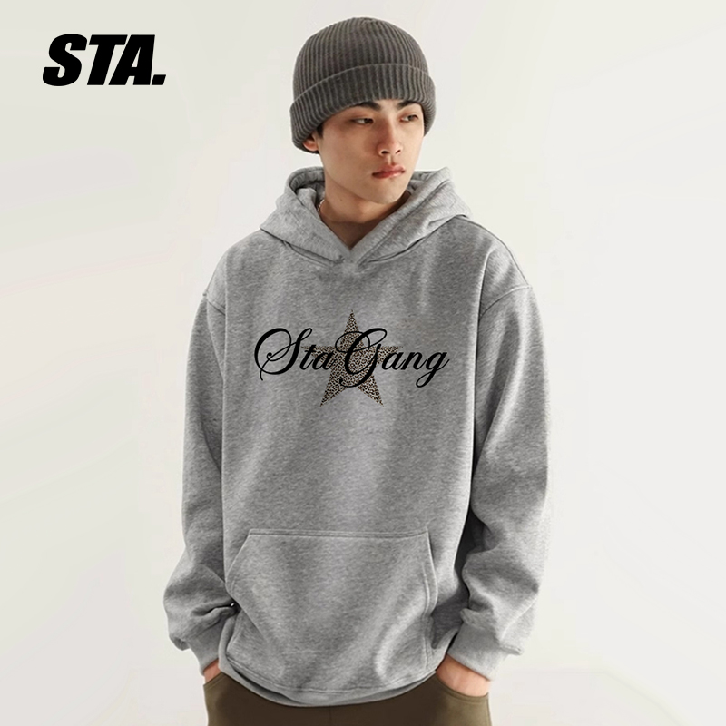 STA重磅卫衣新款美式休闲连帽衫