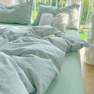 水洗棉被套单件150x200x230非纯棉全棉2023新款 夏单人被罩被单1.5