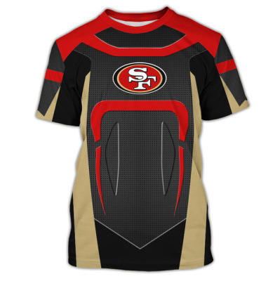 3D rugby team stampede short sleevetop3D橄榄球队印花短袖上衣