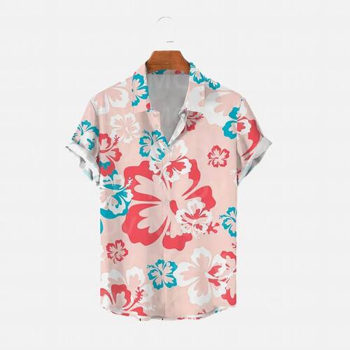 3D创意数码印花短袖衬衫3D digital printed short sleeved shirt