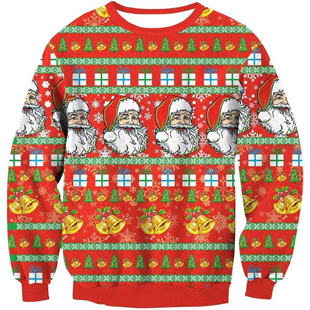 Creative 3D snowman print loose hoodie创意3D雪人印花宽松卫衣