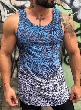 Sports 3D print bottom sleeveless vest运动3D印花打底无袖背心