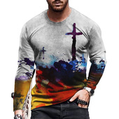 上衣 neck printed top round sleeve 圆领长袖 long 3D印花修身