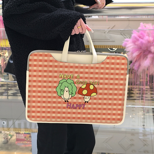 可爱的笔记本电脑包手提女14寸适用联想小新pro16.1寸斜挎保护套华为matebook15.6寸苹果macpro13.3寸防摔包