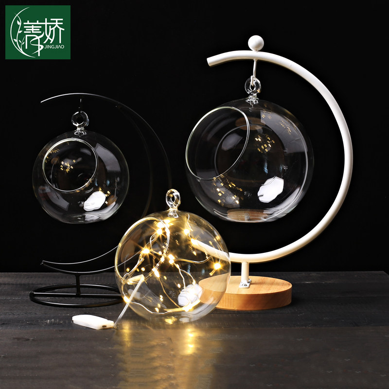 厂家直销 透明玻璃平底吊瓶 插花支架子钩勾苔藓绿植物微景观容器,鲜花速递/花卉仿真/绿植园艺,花瓶,淘宝优惠券,粉丝福利购,淘宝优惠卷