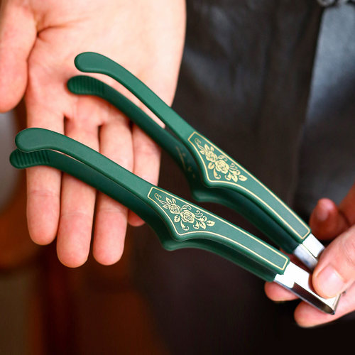 万斯坚茶具配件硅胶不锈钢茶夹