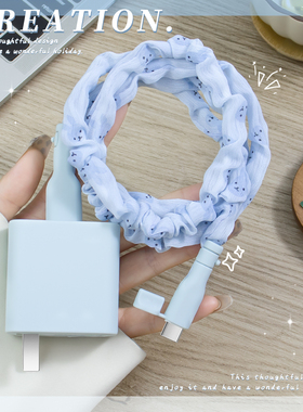 适用数据线防断裂修复神器90W快充头套iQOOz10turboPro+耐脏充电器保护套vivoS30ProminiS30通用充电线缠绕绳