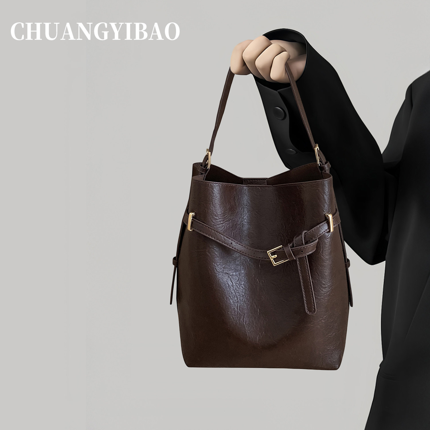 超火巨好看水桶包包女式2026新款大容量轻奢小众高级感通勤托特包,箱包皮具/热销女包/男包,水桶包,淘宝优惠券,粉丝福利购,淘宝优惠卷