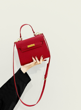 婚包女新娘大容量红色包包2026新款高级感洋气单肩斜挎手提凯莉包