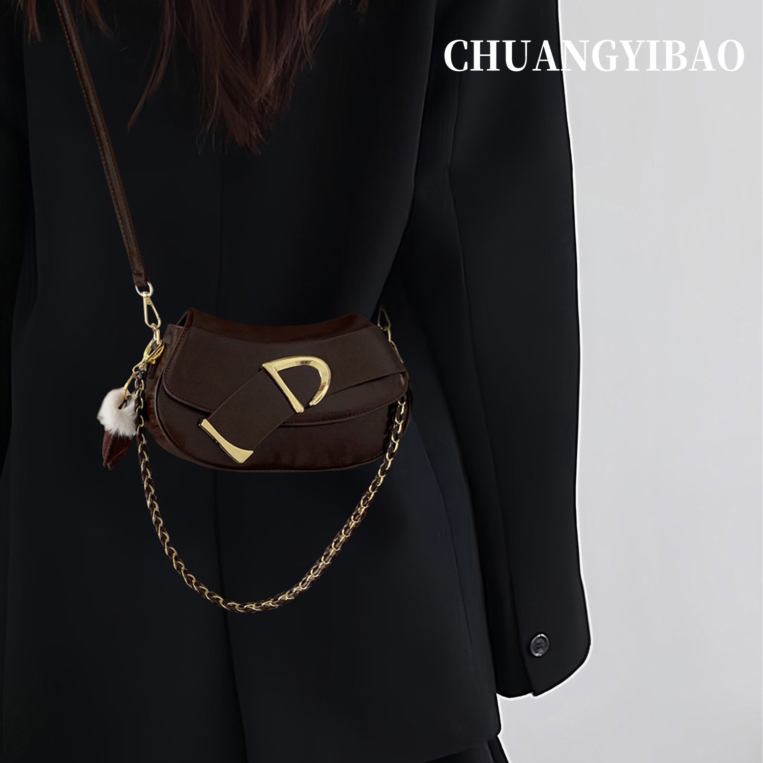 超火不撞款链条马鞍包包女式2026新款百搭轻奢小众高级感斜挎小包,箱包皮具/热销女包/男包,腋下包,淘宝优惠券,粉丝福利购,淘宝优惠卷