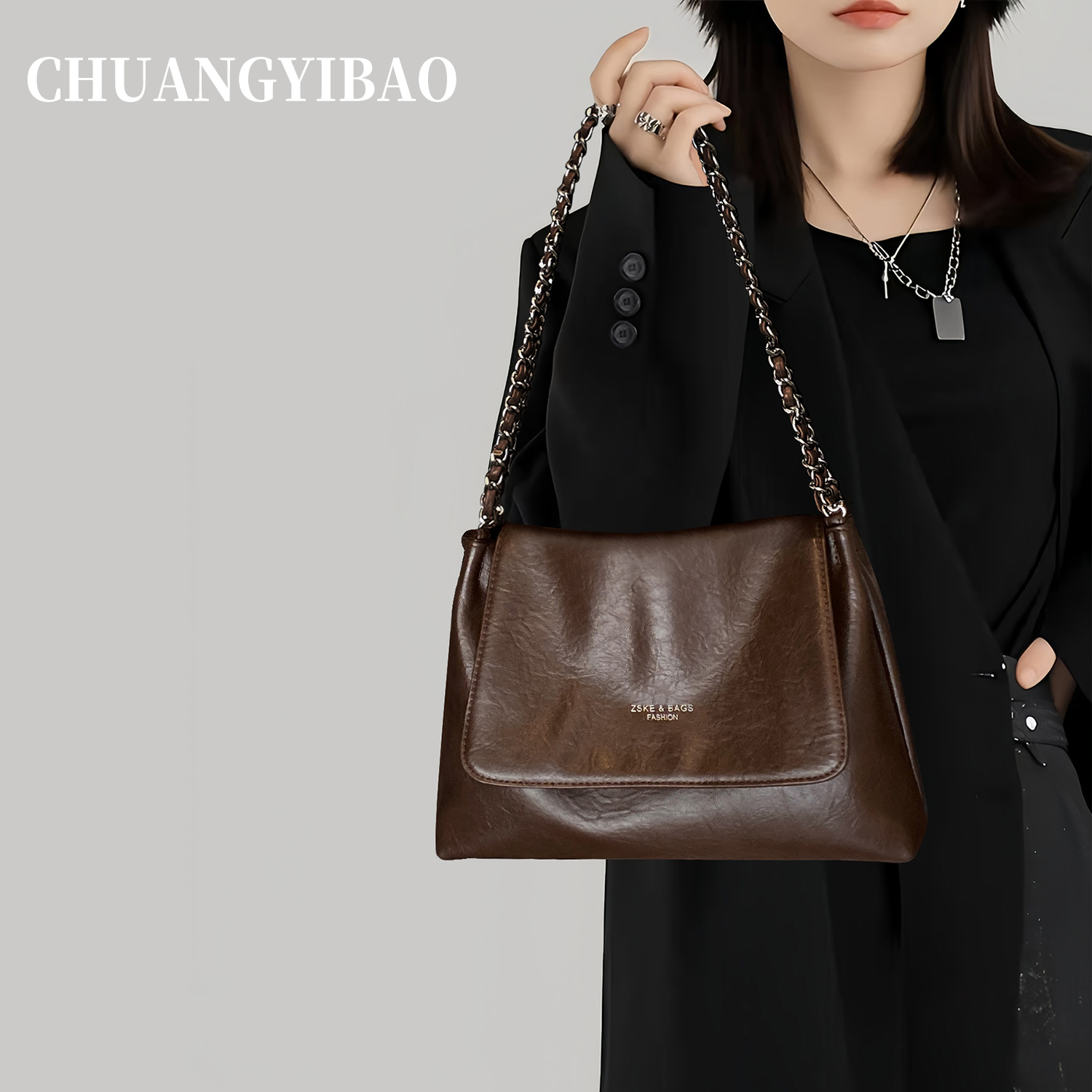 【品牌直营】高级感链条腋下包