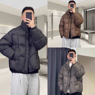 高质感软糯舒适立领男士羽绒服外套冬季重磅加厚保暖面包服外套潮