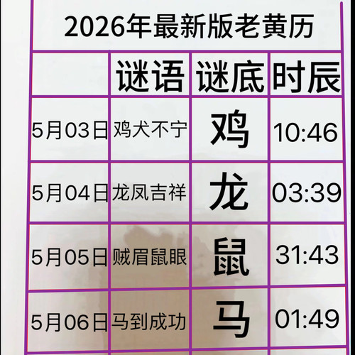 2026新款手撕日历正宗澳门版老黄历新款日历正版澳门新款桌面日历