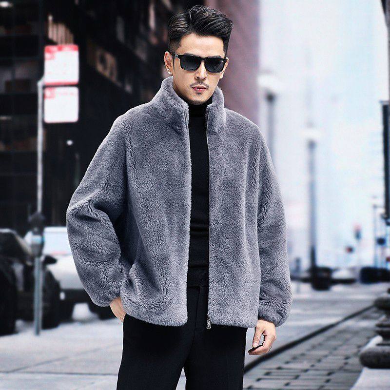 2025升级版两面穿羊毛皮草男士立领羊剪绒外套皮毛一体厚冬装外套,男装,皮草,淘宝优惠券,粉丝福利购,淘宝优惠卷