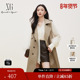 雪歌XJ308400A273卡其色两件套风衣时尚 秋季 新款 中长款 外套女