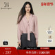 雪歌XK321010A318粉色微弹长袖 衬衫 2025秋季 新款 系带领上衣女