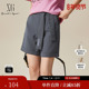 时尚 春季 新款 XG雪歌XJ102029A581银灰色通勤休闲裤 印花直筒短裤 女