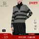 雪歌XK411047B499条纹亮丝毛针织衫 2025冬季 新款 绵羊毛毛衫 女