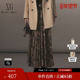 百褶裙女 高腰中长款 雪歌XJ403033B396印染半身裙2024冬季 新款