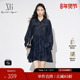 连衣裙 时尚 秋季 XG雪歌XJ304016A128不规则长袖 新款 藏青色A字裙女
