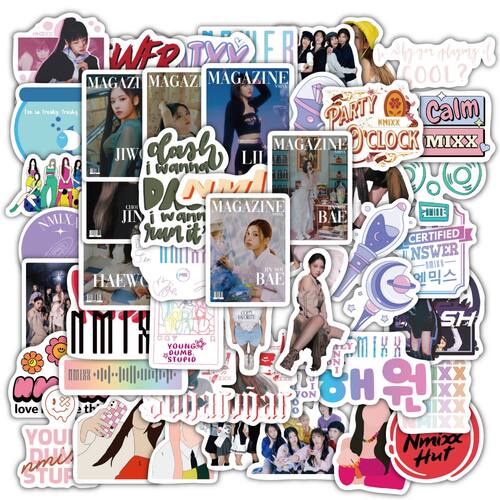 120张韩国女团nmixx贴纸周边装饰笔记本手账贴画