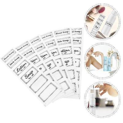 6 Pcs Shampoo Label Travel Soap Sample Sticker Waterproof
