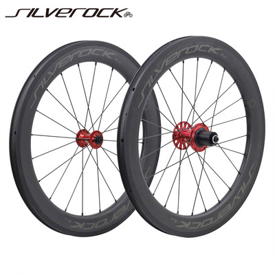 自行车SILVEROCK碳纤维轮组V刹