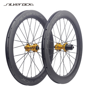 SILVEROCK 自行车改装碳纤维451轮组20寸406碟刹PKA015辐条轮碳轮