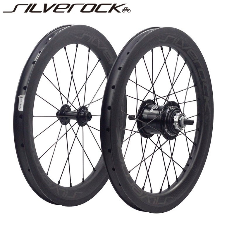 SILVEROCK SR38碳纤维349轮组6速for小布英布内3外2折叠车 碳轮子
