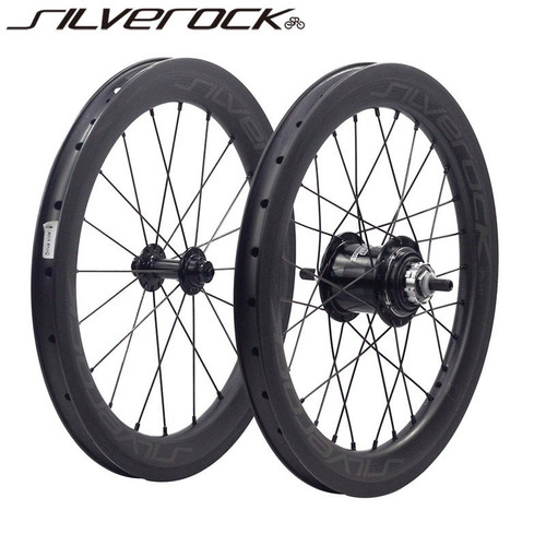 SILVEROCK SR38碳纤维349轮组6速for小布英布内3外2折叠车 碳轮子