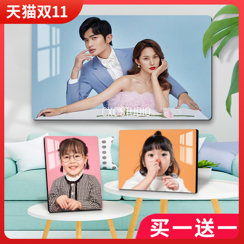 水晶摆台照片定制大韩包边拉菲