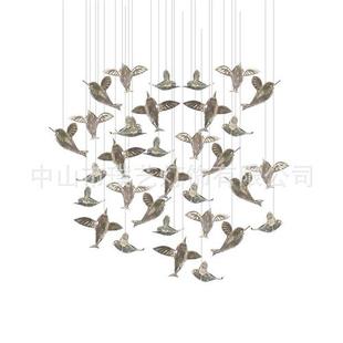 酒店大厅复式楼梯装饰吊灯现代别墅公寓沙盘大堂工程非标制作灯