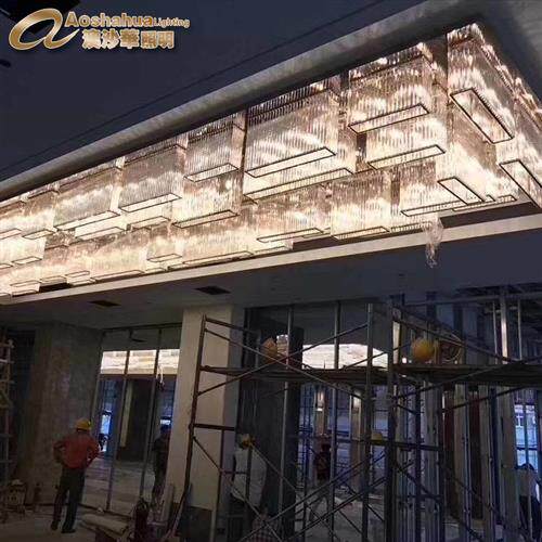 厂家直销圆管创意沙盘吊灯售楼部商场天井装饰艺术酒店工程大吊灯