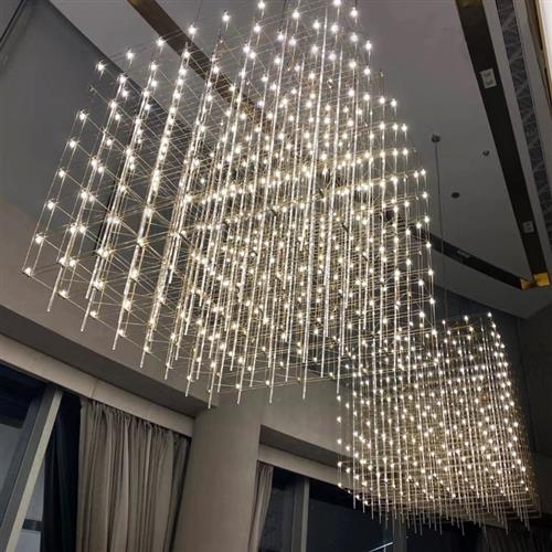 定制满天星led光立方吊灯酒店大堂商场工程灯售楼处沙盘会所灯具