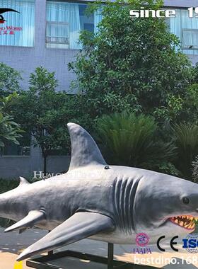 仿真海洋生物鲨鱼乌龟章鱼电动模型源头厂家来图制作美陈产品