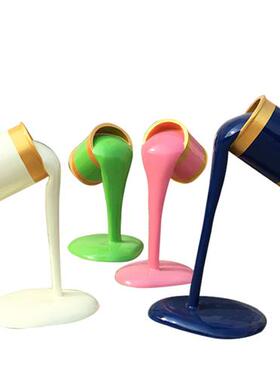 户外创意彩绘油漆桶玻璃钢雕塑园林庭院公花园艺术美陈装饰品摆件