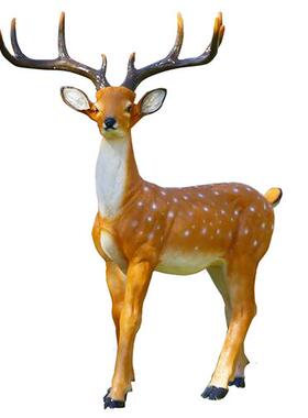 庭院花园仿真梅花鹿雕塑园林景观装饰草坪玻璃钢动物模型小品摆件