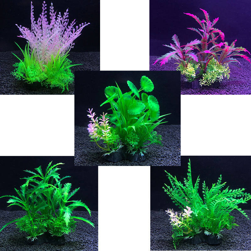 萌嘟星宠仿真水草鱼缸造景套装水族箱布景装饰摆件假植塑料假水草高性价比高么？
