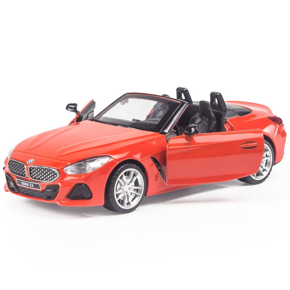 银红蓝色宝马z4m40i车模型合金敞篷跑车汽车轿车玩具车门可以打开