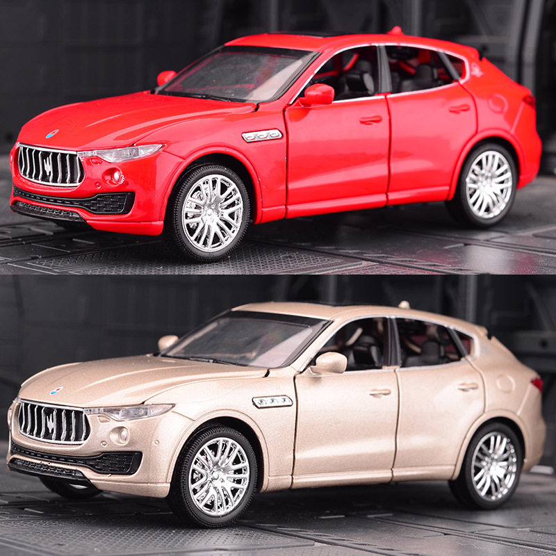 黑红金蓝色合金玛莎拉蒂莱万特suv汽车模型带声光儿童小轿车玩具