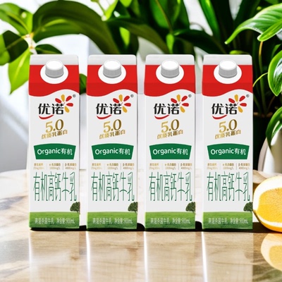 优诺5.0有机高钙牛乳900ml盒装