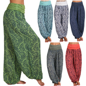 pants size elastic beach Harem plus waist trousers 2021女士