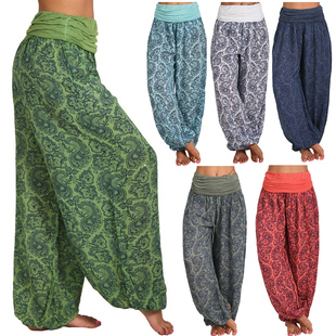 Harem pants elastic waist beach trousers plus size 2021女士